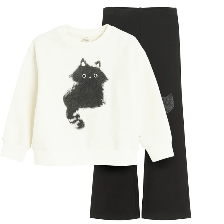 Cool Club, Komplet dziewczęcy, Bluza, Legginsy, flare, mix