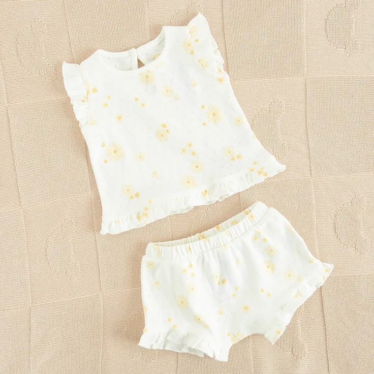 Cool Club, Komplet dziewczęcy, Bluzka z krótkim rękawem, Szorty, biały