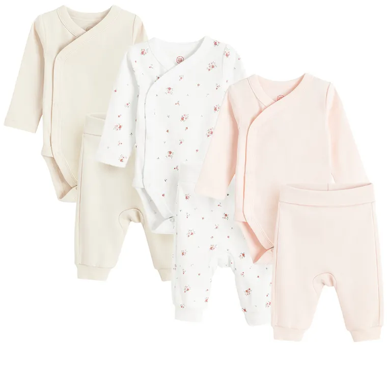 Cool Club, Komplet dziewczęcy, Body z długim rękawem, Półśpiochy, mix, zestaw, 3 szt.