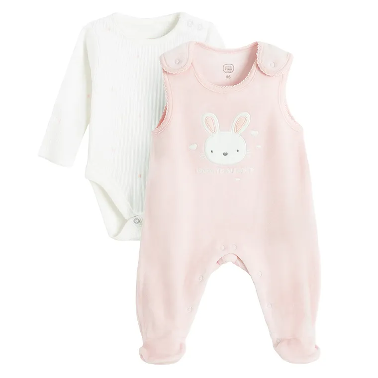 Cool Club, Komplet dziewczęcy, Body z długim rękawem, Śpiochy, mix