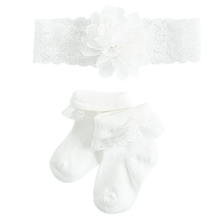 Cool Club, Komplet dziewczęcy, Opaska, Skarpetki, biały