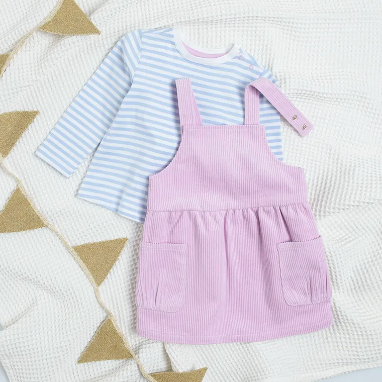 Cool Club, Komplet dziewczęcy, Spódnica ogrodniczka, Bluzka z długim rękawem, mix