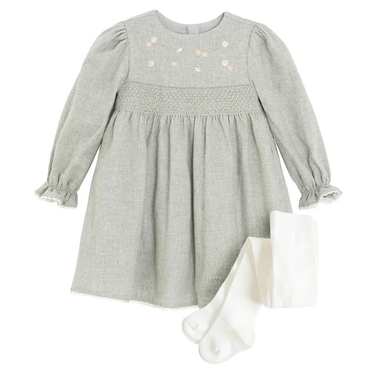 Cool Club, Komplet dziewczęcy, Sukienka z długim rękawem, Rajstopy, mix