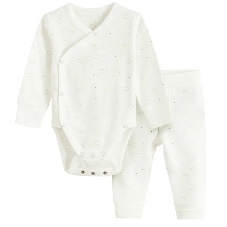 Cool Club, Komplet niemowlęcy, Body z długim rękawem, Półśpiochy, biały