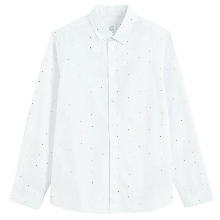 Cool Club, Koszula chłopięca z długim rękawem, biała