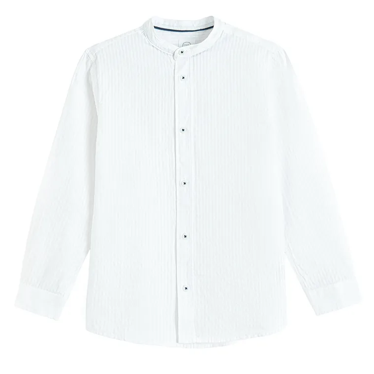 Cool Club, Koszula chłopięca z długim rękawem, regular, biała