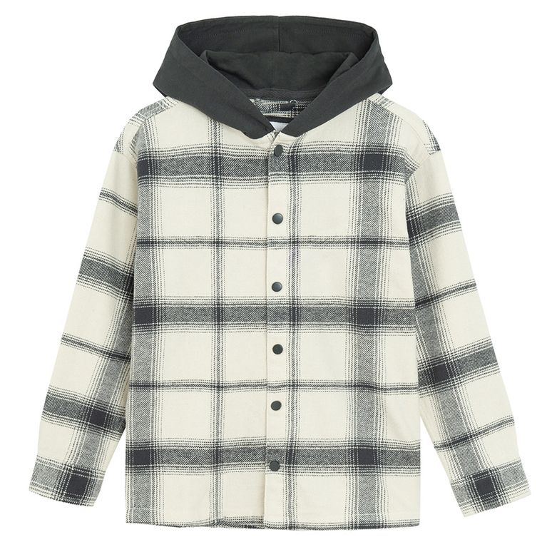 Cool Club, Koszula chłopięca z długim rękawem z kapturem, mix