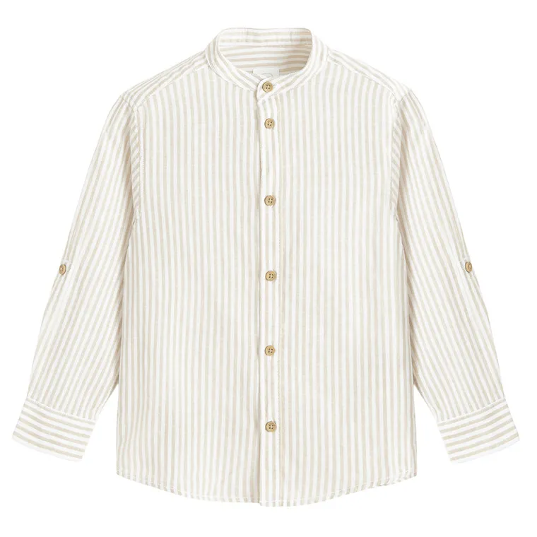 Cool Club, Koszula chłopięca z długim rękawem, z lnem, regular, mix