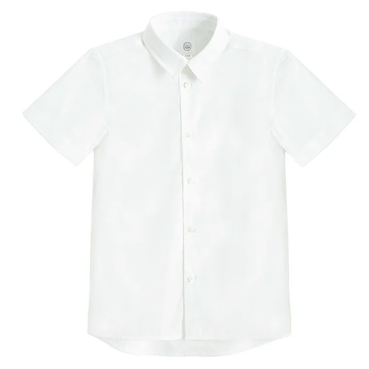Cool Club, Koszula chłopięca z krótkim rękawem, biała