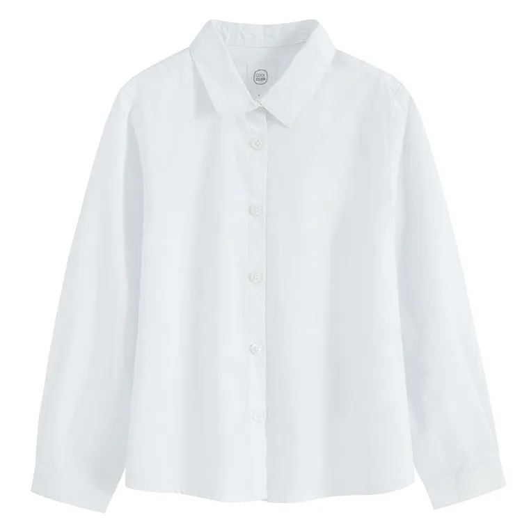Cool Club, Koszula dziewczęca z długim rękawem, biała