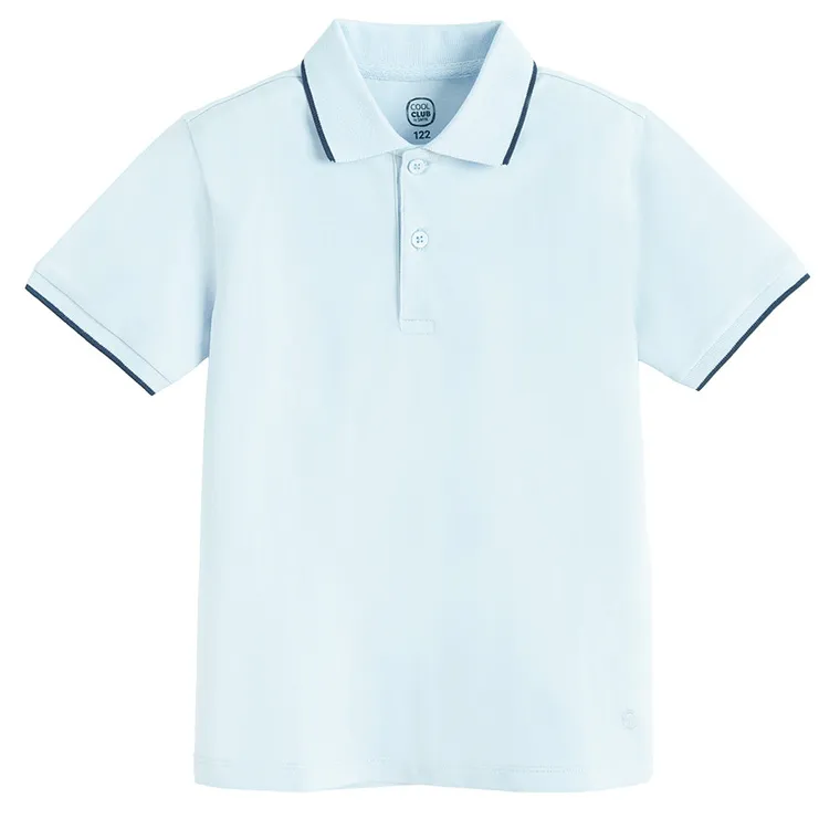 Cool Club, Koszulka polo chłopięca z krótkim rękawem, niebieska