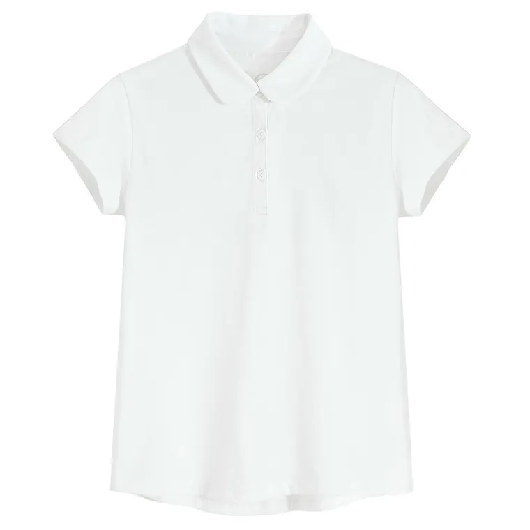 Cool Club, Koszulka polo dziewczęca z krótkim rękawem, biała