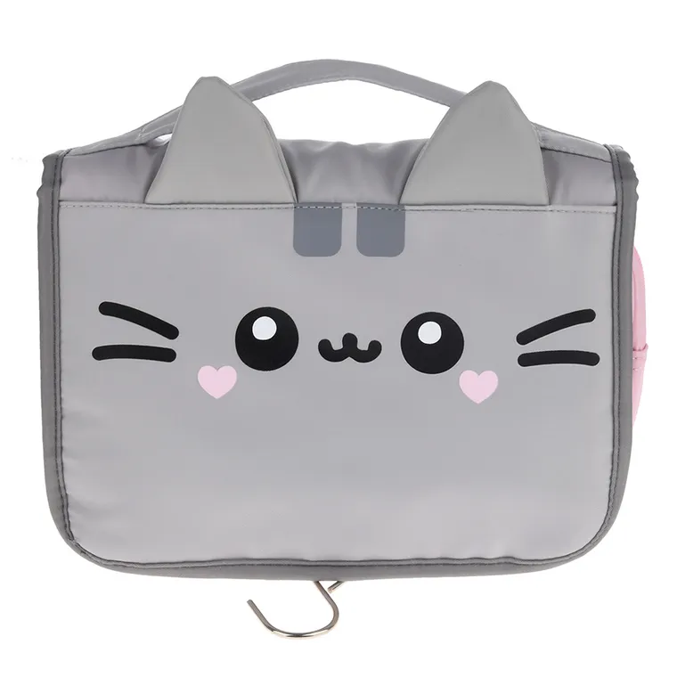 Cool Club, Kot, kosmetyczka wisząca, szara