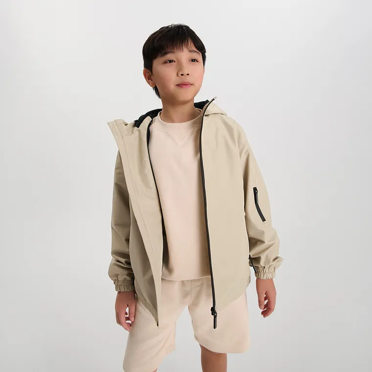 Cool Club, Kurtka chłopięca z kapturem, beżowa