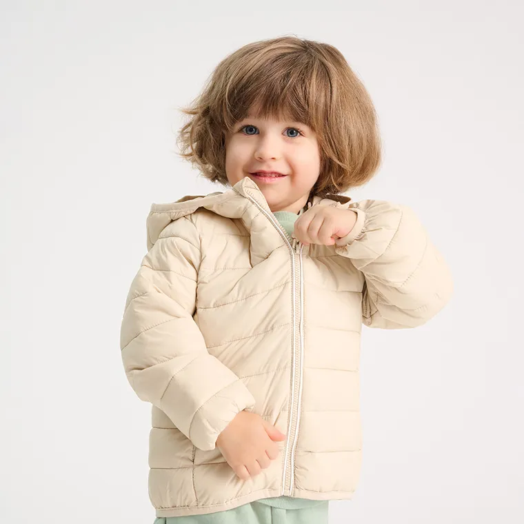 Cool Club, Kurtka chłopięca z kapturem, beżowa