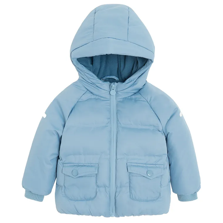 Cool Club, Kurtka chłopięca z kapturem, ocieplana, niebieska