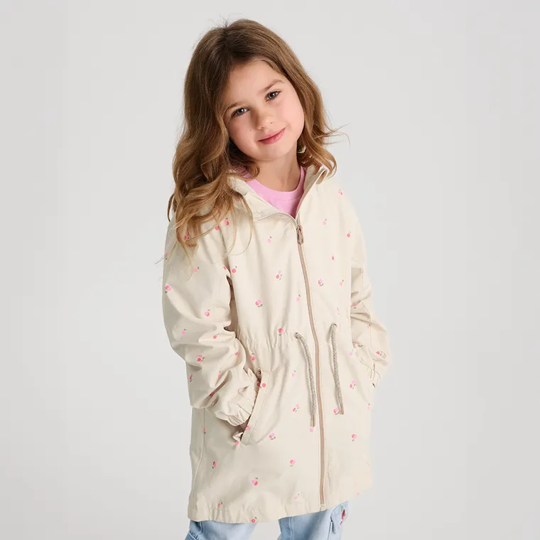 Cool Club, Kurtka dziewczęca z kapturem, beżowa