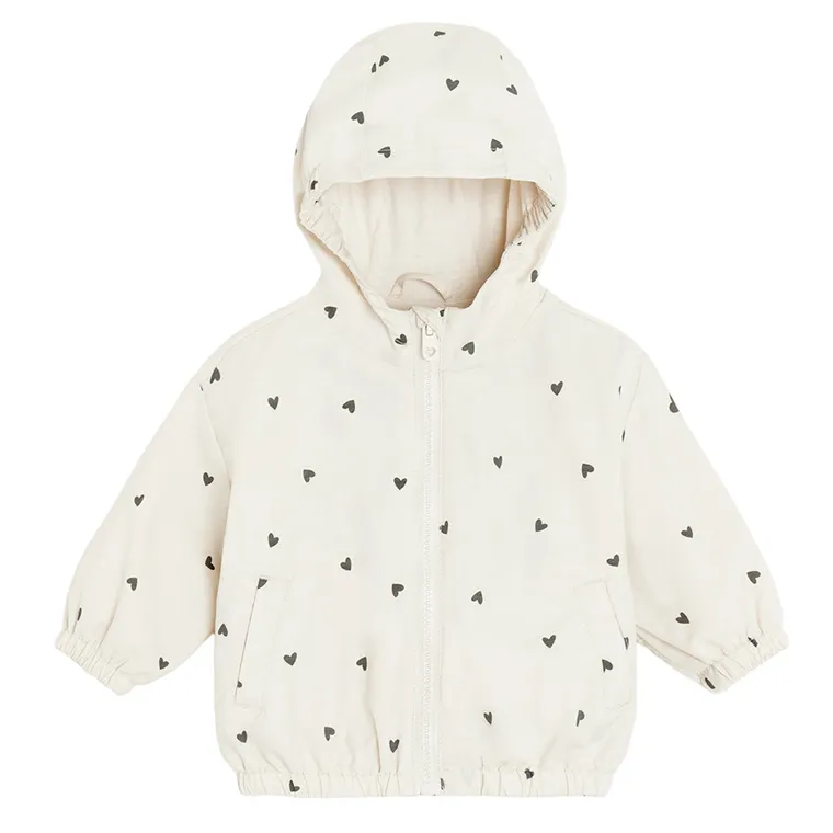 Cool Club, Kurtka dziewczęca z kapturem, biała