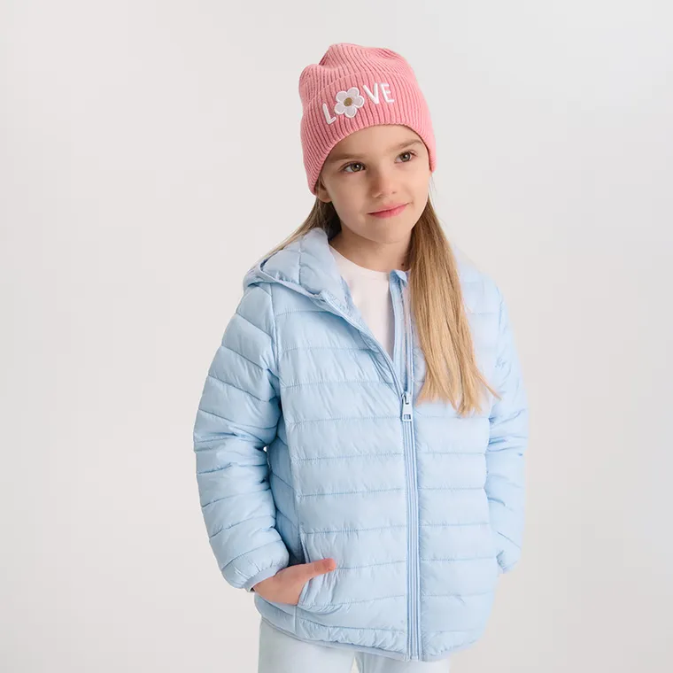 Cool Club, Kurtka dziewczęca z kapturem, niebieska