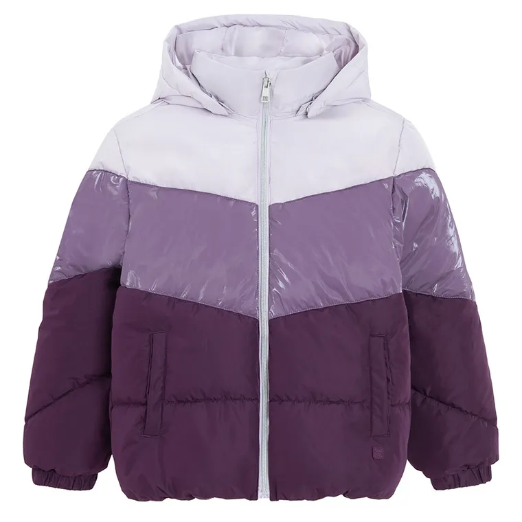 Cool Club, Kurtka dziewczęca z kapturem, ocieplana, fioletowa