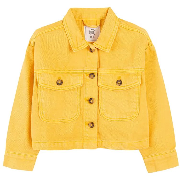 Cool Club, Kurtka jeansowa dziewczęca, żółta