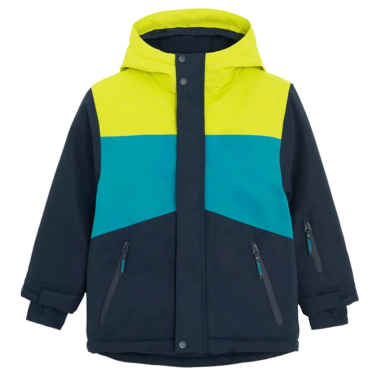 Cool Club, Kurtka narciarska chłopięca z kapturem, ocieplana, mix