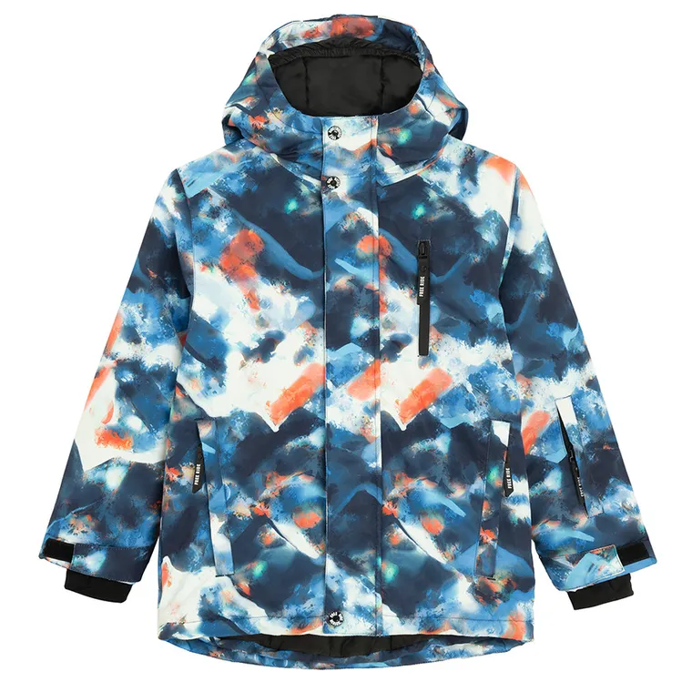 Cool Club, Kurtka narciarska chłopięca z kapturem, ocieplana, niebieska