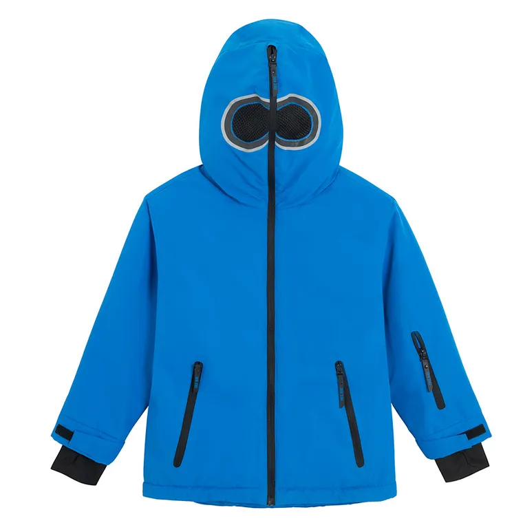 Cool Club, Kurtka narciarska chłopięca z kapturem, ocieplana, niebieska