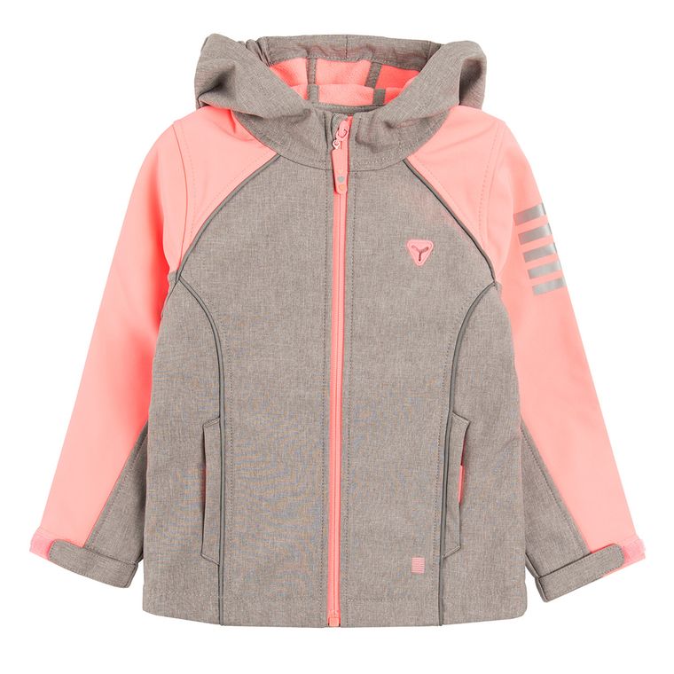 Cool Club, Kurtka softshell dziewczęca, neonowy róż