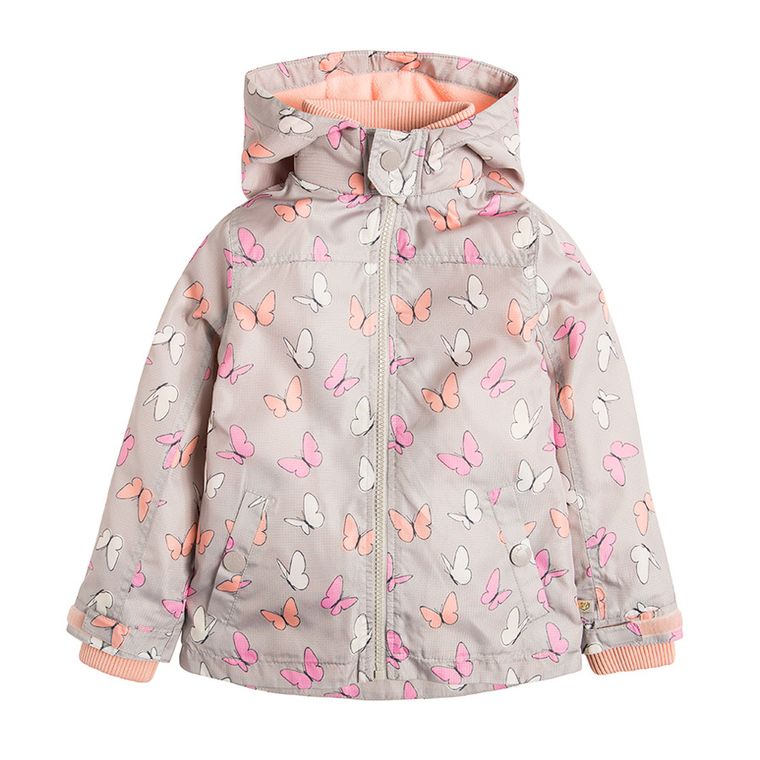 Cool Club, Kurtka wiosenna dziewczęca, beżowa, motyle