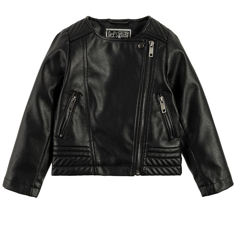 Cool Club, Kurtka wiosenna dziewczęca, ramoneska, czarna