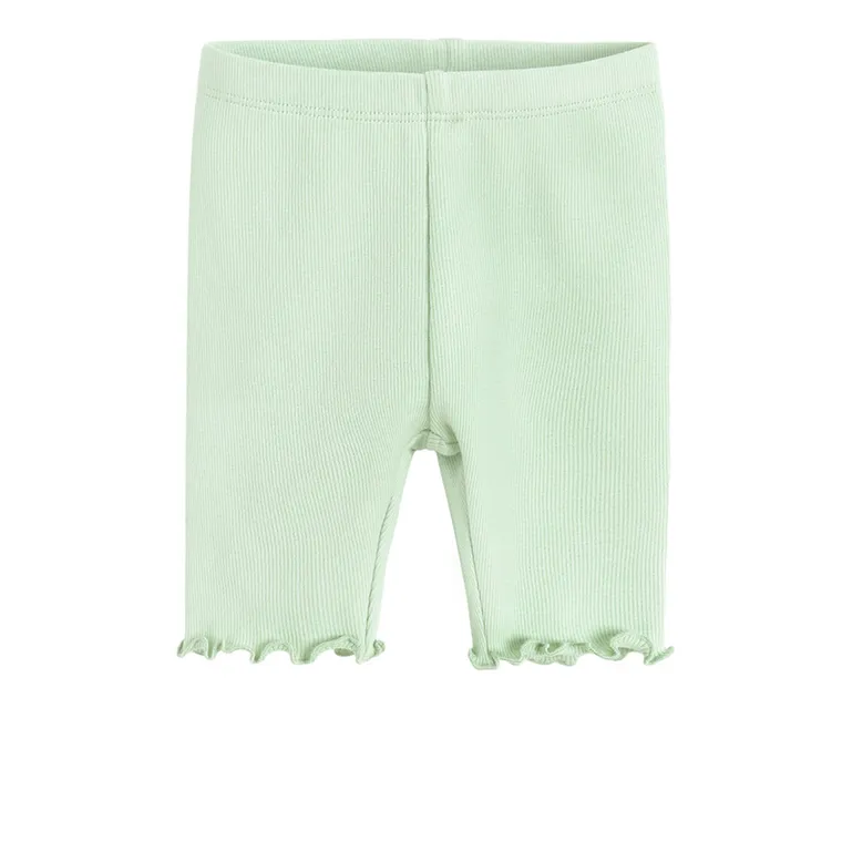 Cool Club, Legginsy dziewczęce 3/4, prążkowane, zielone