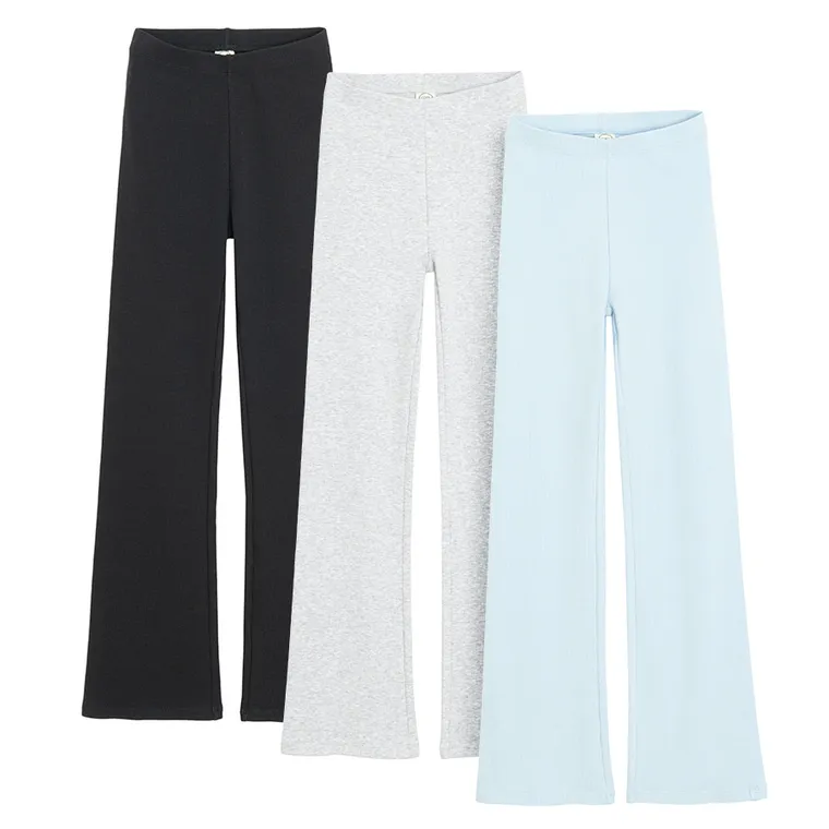 Cool Club, Legginsy dziewczęce, flare, prążkowane, mix, zestaw, 3 szt.