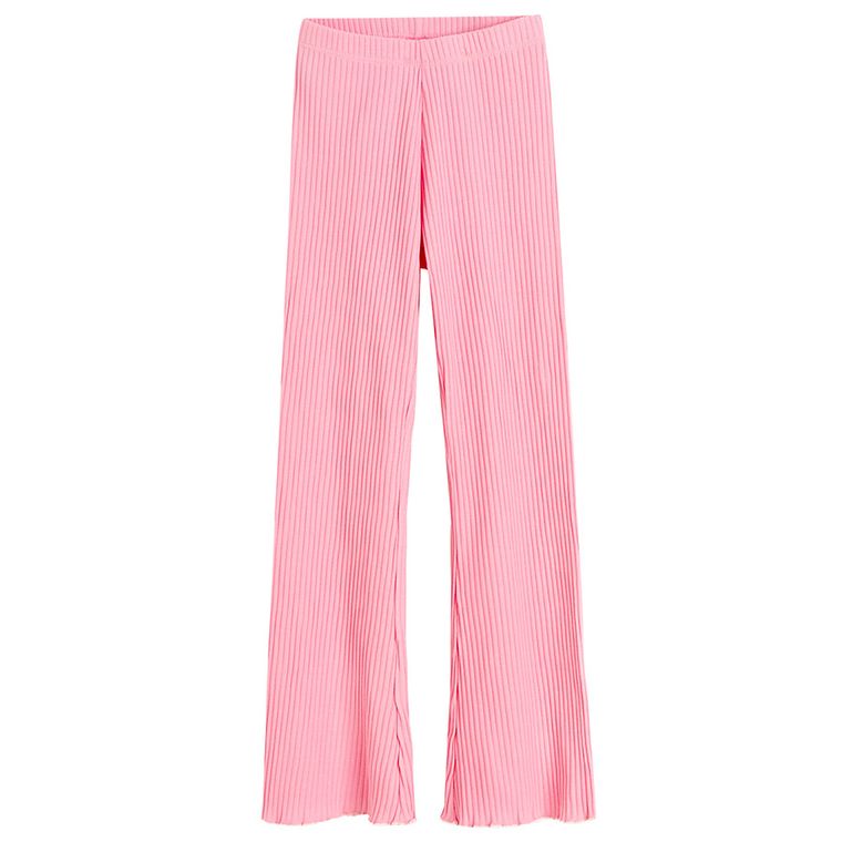 Cool Club, Legginsy dziewczęce, flare, prążkowane, różowe