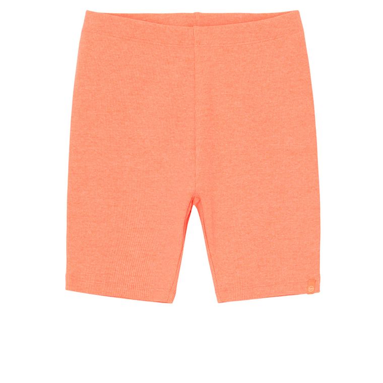 Cool Club, Legginsy dziewczęce, kolarki, prążkowane, pomarańczowe fluo