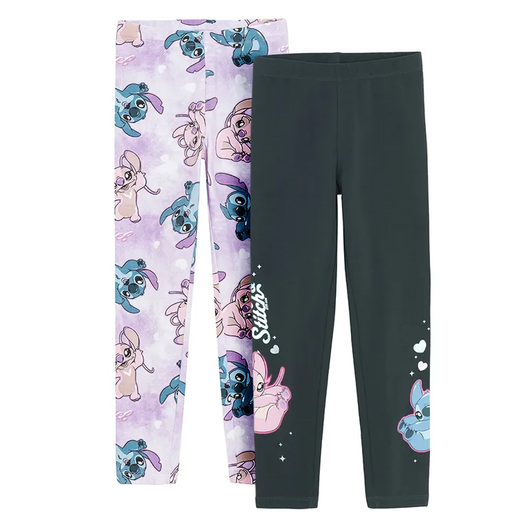 Cool Club, Legginsy dziewczęce, mix, zestaw, 2 szt., Lilo i Stitch
