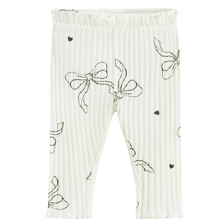 Cool Club, Legginsy dziewczęce, prążkowane, białe