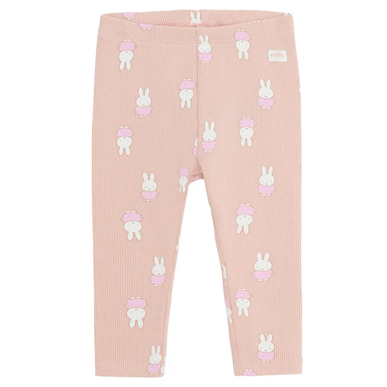 Cool Club, Legginsy dziewczęce, prążkowane, różowe, Miffy