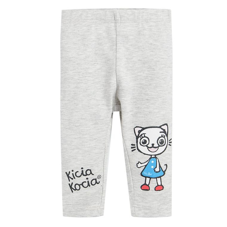 Cool Club, Legginsy dziewczęce, szare, Kicia Kocia