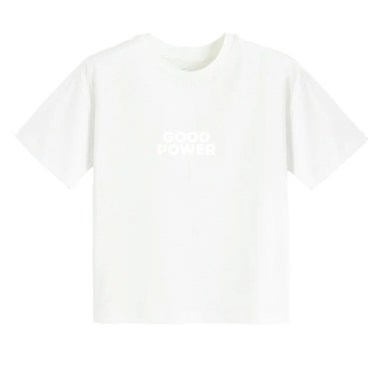 Cool Club, Luźny t-shirt dziewczęcy, biały