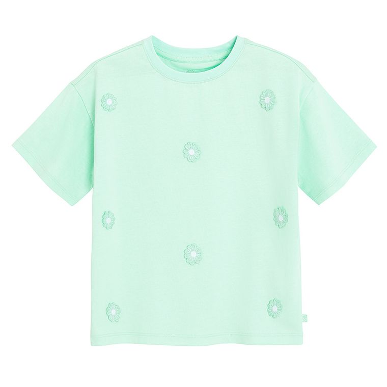 Cool Club, Luźny t-shirt dziewczęcy, zielony