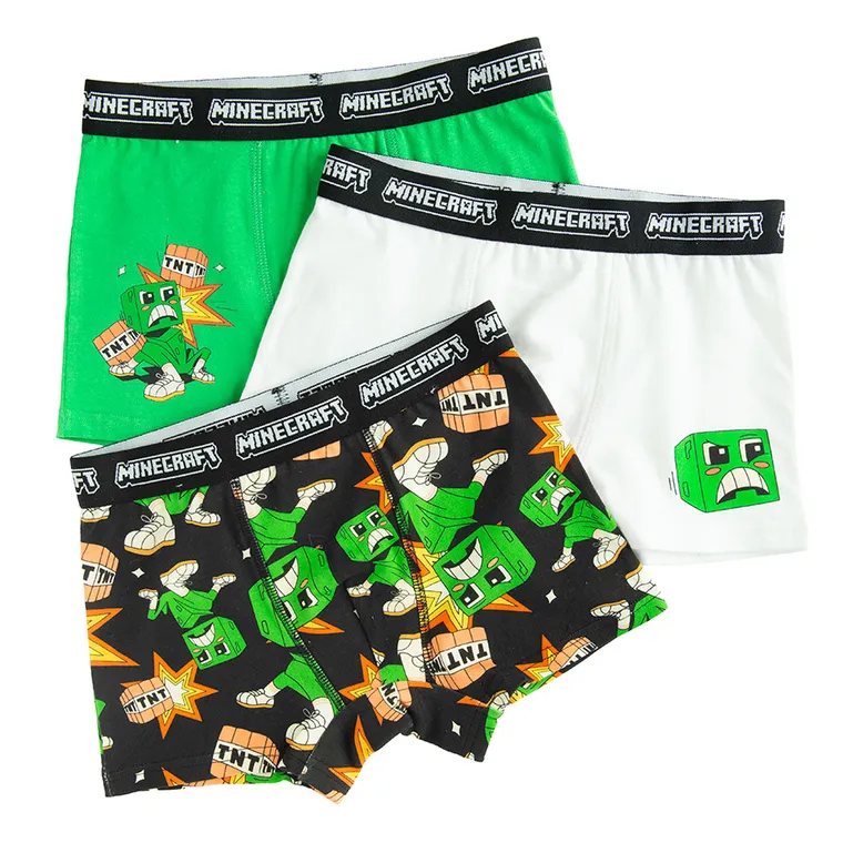 Cool Club, Majtki bokserki chłopięce, mix, Minecraft, zestaw, 3 szt.