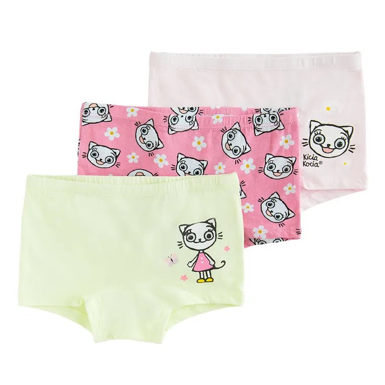 Cool Club, Majtki bokserki dziewczęce, mix, Kicia Kocia, zestaw, 3 szt.