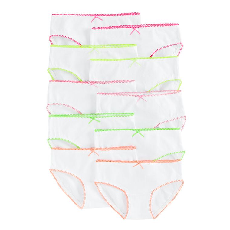 Cool Club, Majtki figi dziewczęce, białe, zestaw, 10 szt.