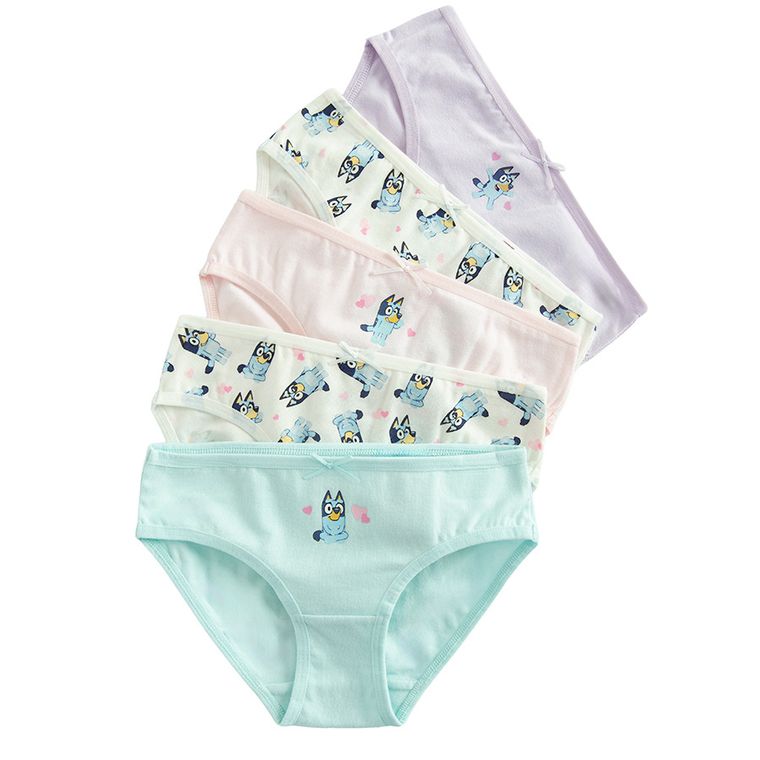 Cool Club, Majtki figi dziewczęce, mix, Bluey, zestaw, 5 szt.
