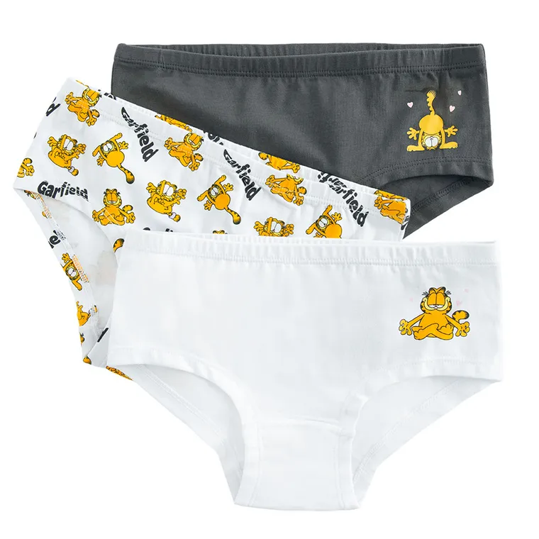 Cool Club, Majtki szorty dziewczęce, mix, Garfield, zestaw, 3 szt.