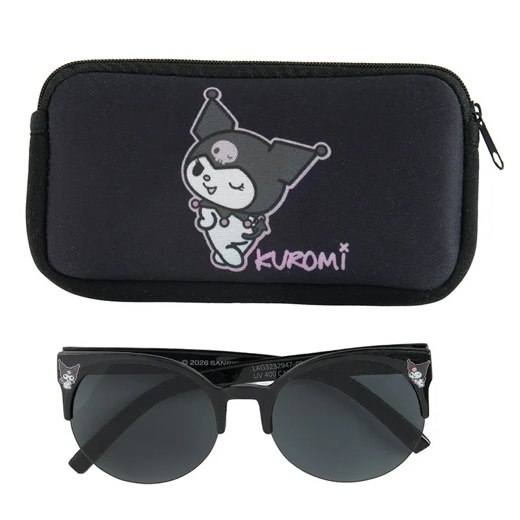 Cool Club, Okulary przeciwsłoneczne dziewczęce, Etui, czarne, Kuromi