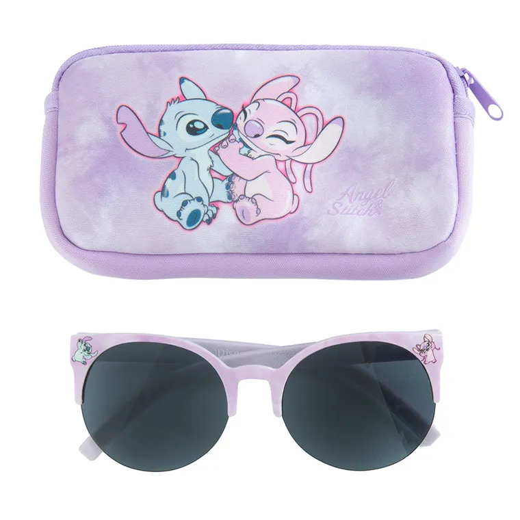Cool Club, Okulary przeciwsłoneczne dziewczęce, Etui, fioletowe, Lilo i Stitch