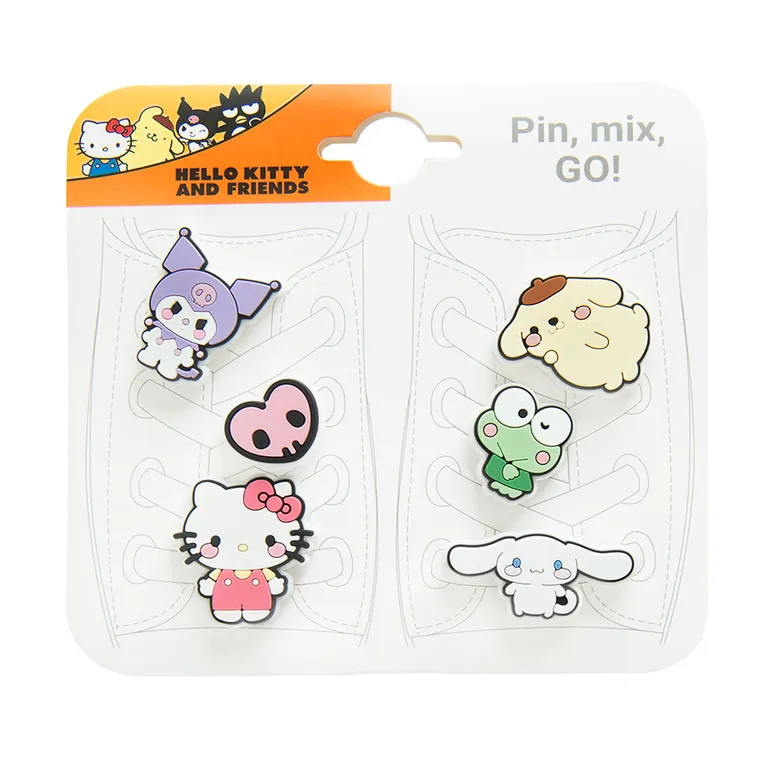 Cool Club, Ozdoby do butów dziewczęce, mix, Hello Kitty and Friends, zestaw, 6 szt.