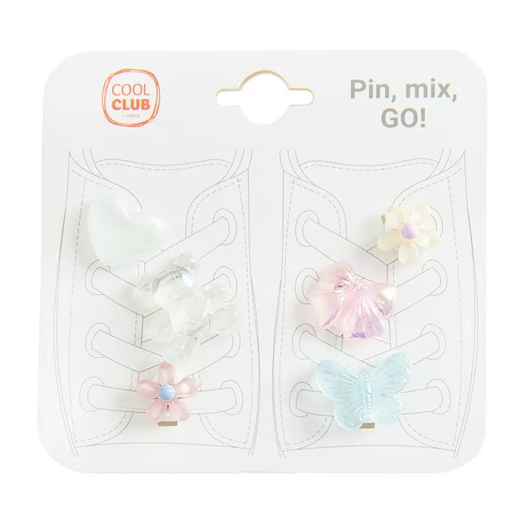 Cool Club, Ozdoby do butów dziewczęce, mix, zestaw, 6 szt.